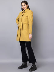 Dlanxa Women Single Breasted Coat With Belt