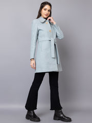 Dlanxa Women Single Breasted Coat With Belt