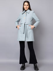 Dlanxa Women Single Breasted Coat With Belt