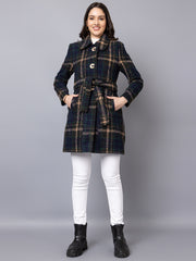 Dlanxa Women Single Breasted Coat With Belt