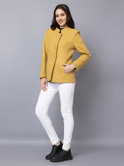 Dlanxa Women Round Button Coat