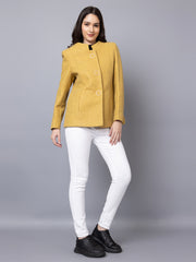 Dlanxa Women Round Button Coat