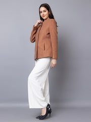 Dlanxa Women Round Button Coat