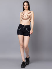 DLANXA Ribbed Crop Tank Top For Women