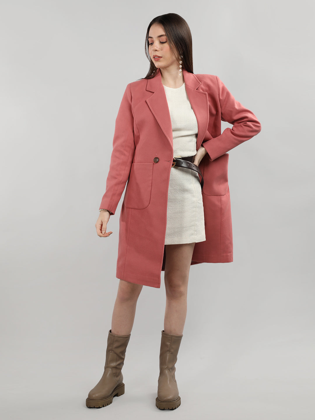 Dlanxa Women Double Breasted Coat