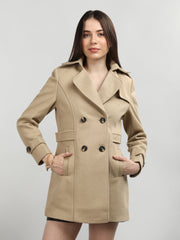 Dlanxa Women Double Breasted Coat