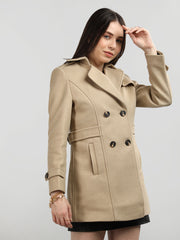 Dlanxa Women Double Breasted Coat