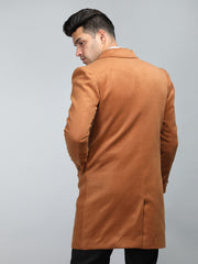 Men Double Breasted Long Coat