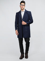 Men Double Breasted Long Coat