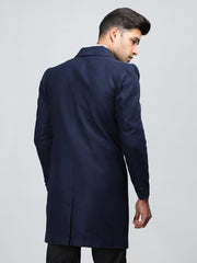 Men Double Breasted Long Coat