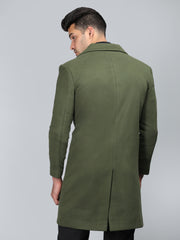 Men Double Breasted Long Coat