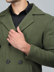 Men Double Breasted Long Coat