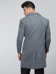 Men Double Breasted Long Coat