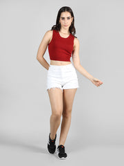 DLANXA Ribbed Crop Tank Top for Women