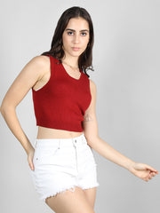 DLANXA Ribbed Crop Tank Top for Women