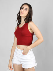 DLANXA Ribbed Crop Tank Top for Women