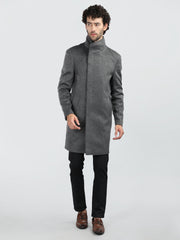 Dlanxa Men Long Coat Double Breasted 5 Button