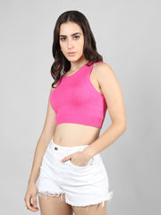 DLANXA Ribbed Crop Tank Top for Women