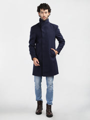 Dlanxa Men Long Coat Double Breasted 5 Button