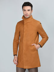 Dlanxa Men Long Coat Double Breasted 5 Button