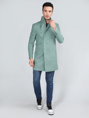 Dlanxa Men Long Coat Double Breasted 5 Button