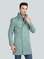 Dlanxa Men Long Coat Double Breasted 5 Button