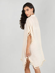 DLANXA Women Kaftan Dress Cream