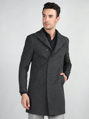 Dlanxa Men Long Coat Double Breasted 5 Button