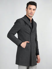 Dlanxa Men Long Coat Double Breasted 5 Button