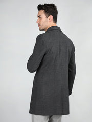 Dlanxa Men Long Coat Double Breasted 5 Button