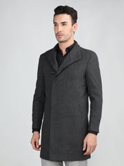 Dlanxa Men Long Coat Double Breasted 5 Button