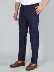 DLANXA Men Slim Fit Solid Regular Trouser