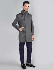 Dlanxa Men Long Coat Double Breasted 5 Button