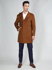 Dlanxa Men Long Coat Double Breasted 5 Button