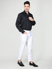 Men Slim Fit Solid Regular Trouser