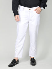 Men Slim Fit Solid Regular Trouser