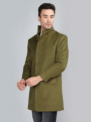 Dlanxa Men Long Coat Double Breasted 5 Button