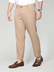 Men Slim Fit Solid Regular Trouser