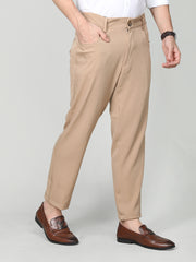 Men Slim Fit Solid Regular Trouser