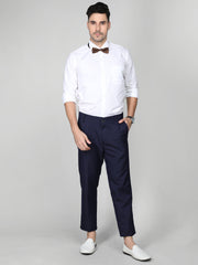 Men Slim Fit Solid Regular Trouser