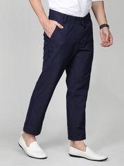 Men Slim Fit Solid Regular Trouser