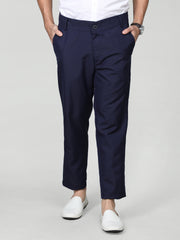 Men Slim Fit Solid Regular Trouser