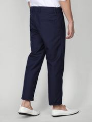 Men Slim Fit Solid Regular Trouser