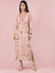 Women Printed Embroidered Dress