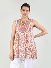 Women Printed Embroidered Kurti