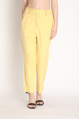 Women Solid Office Wear Formal Trouser