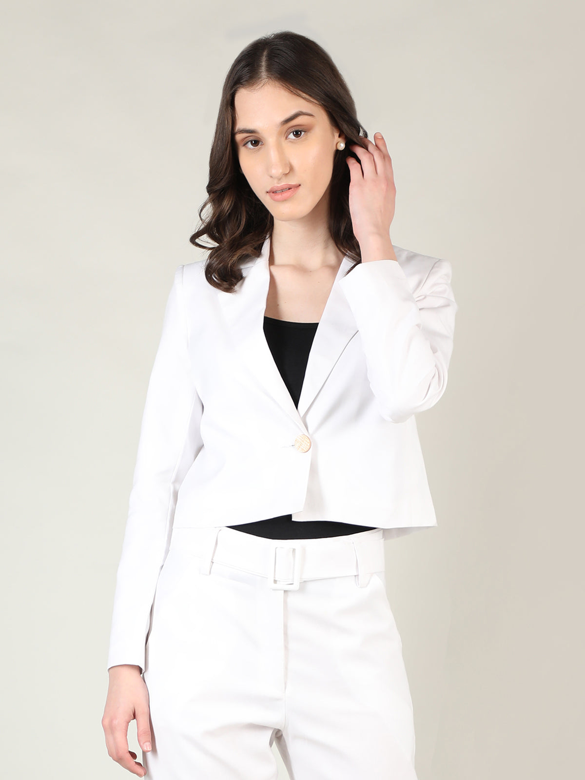 Women Solid Single-Breasted Blazer