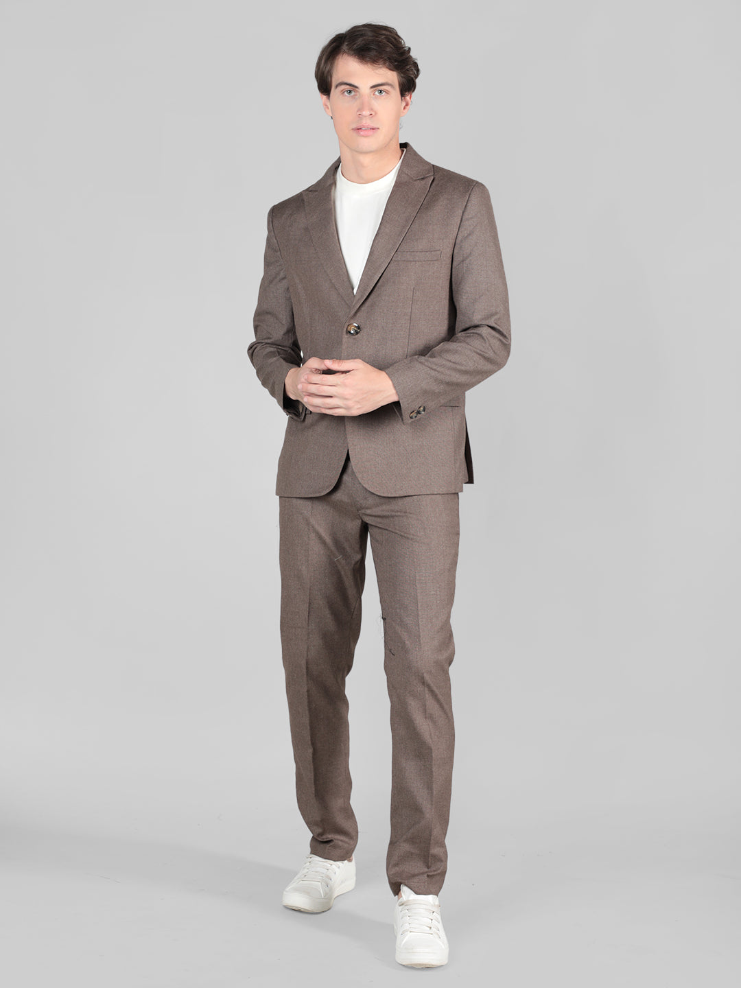 Men's Regular Fit 2-Piece Suit Two Button Blazer with Pants Set