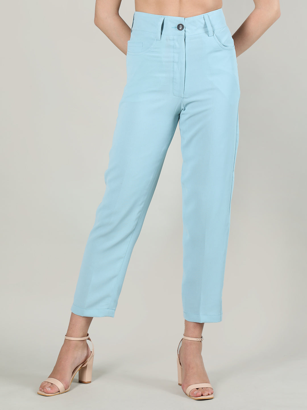 Women Solid Office Wear Formal Trouser