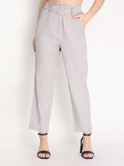 Women Solid Office Wear Formal Trouser